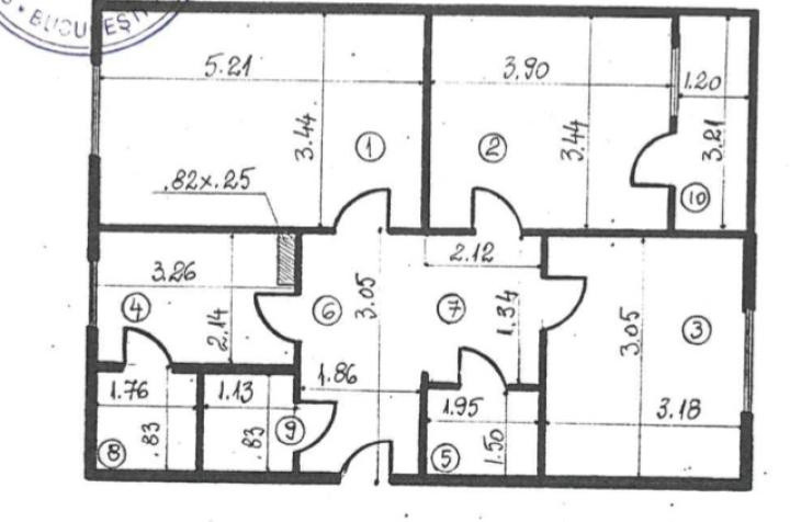 Apartament 3 camere decomandat, zona Trapezului